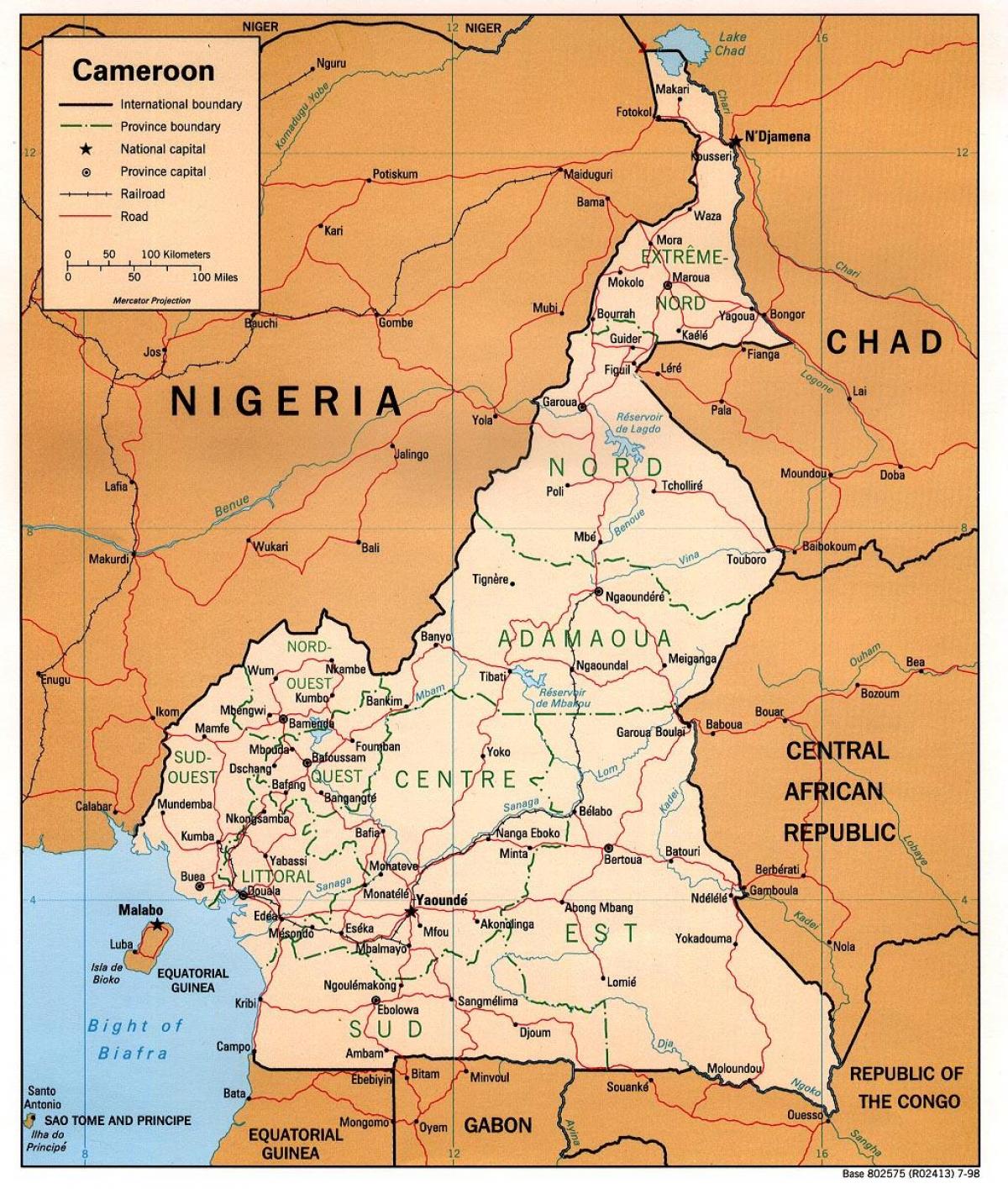 fizikal peta Kamerun