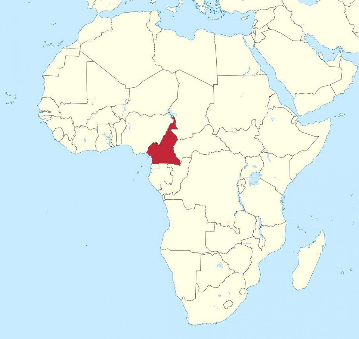 Peta Kamerun afrika barat