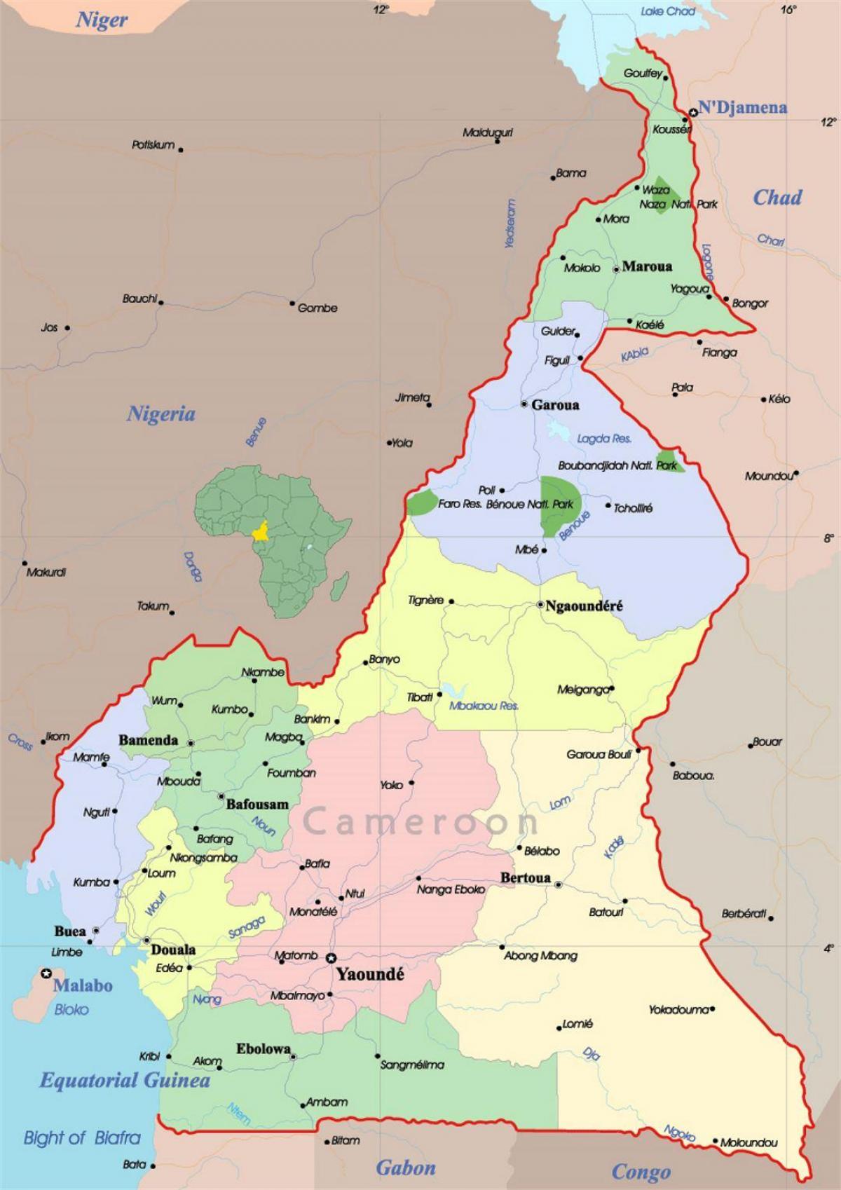 Kamerun peta afrika